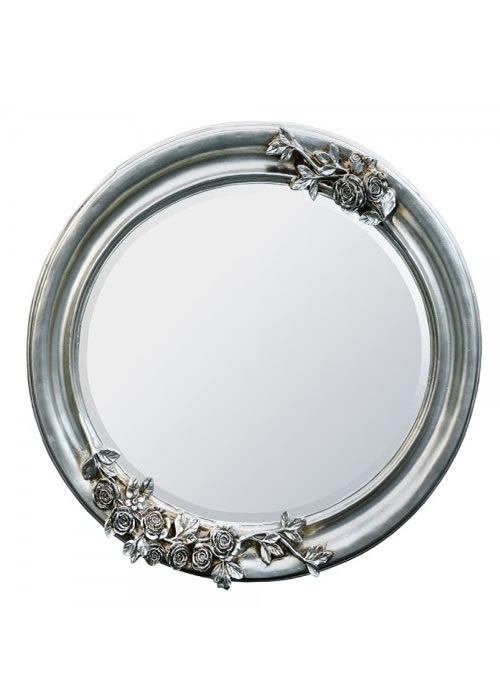 Oval Silver Mirror