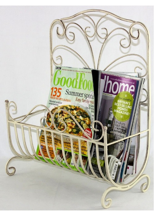 Cream Magazine Rack