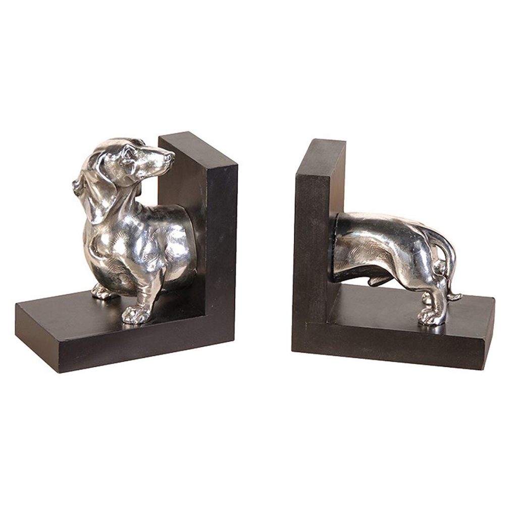 Nickel Dog Bookends