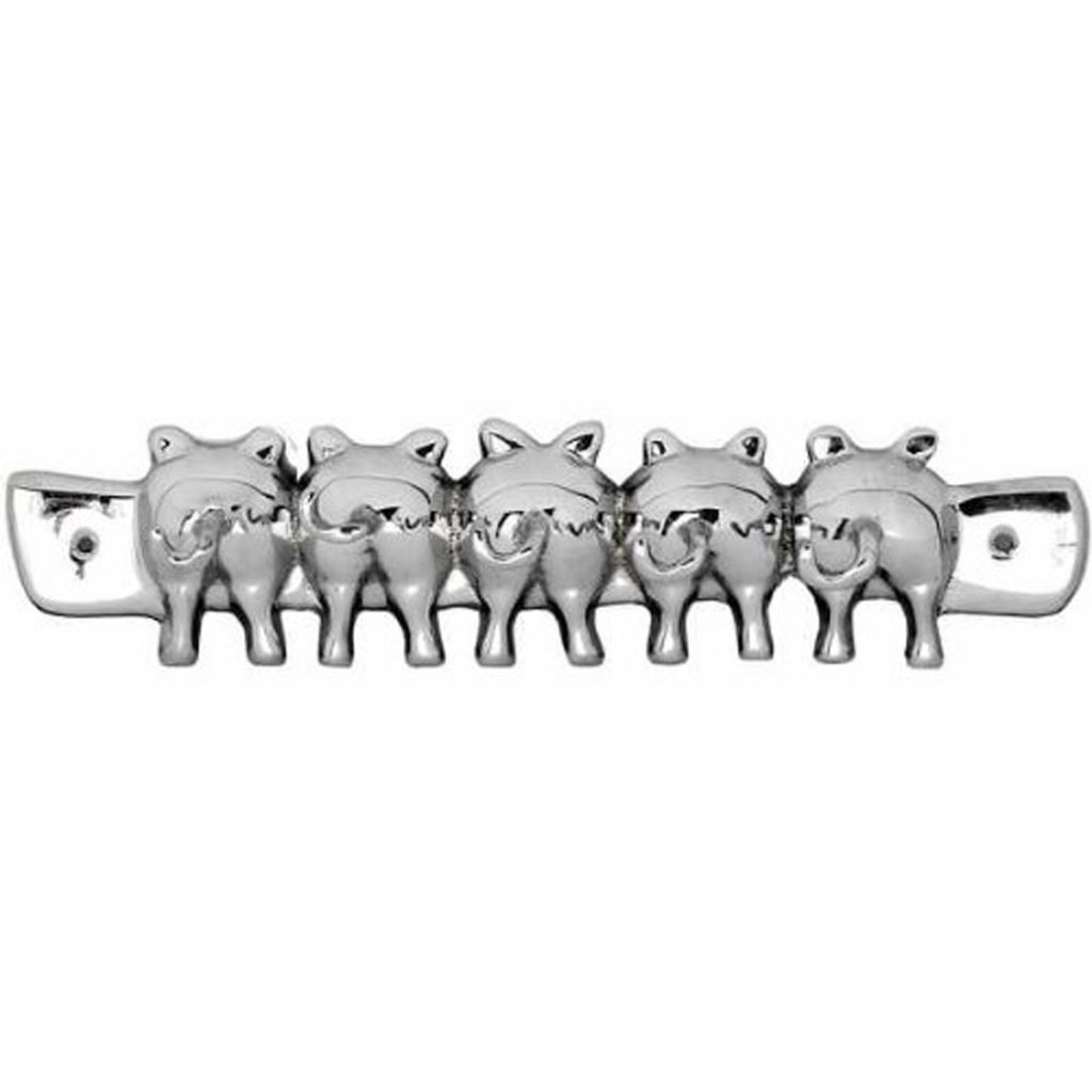 Pigtail hooks silver