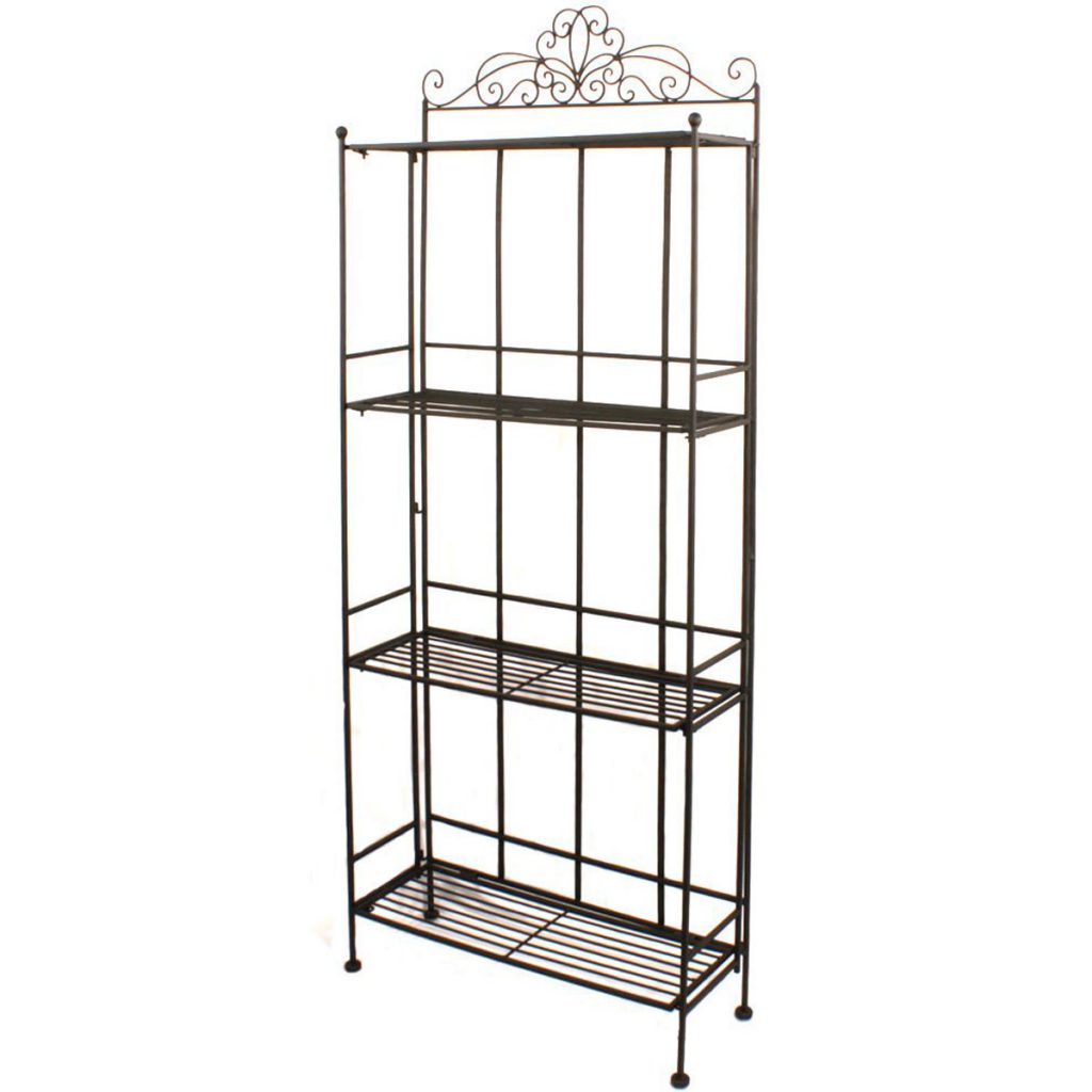 Vintage Style Black 4 Tier Shelf