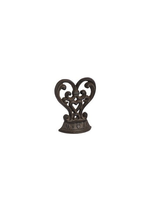 Brown Cast Iron Heart Doorstop