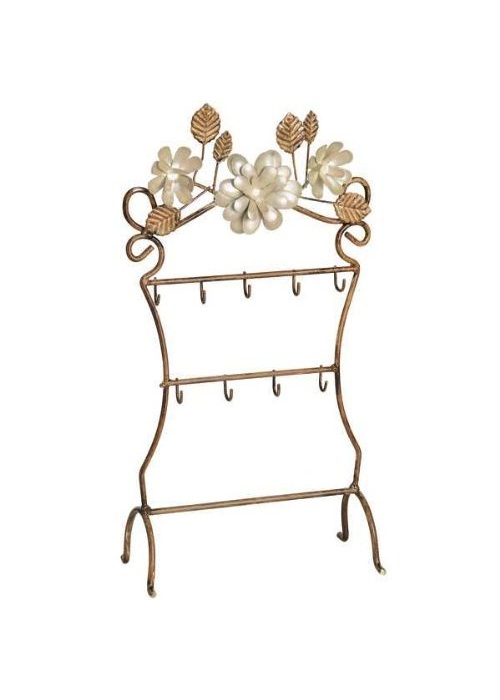 Cream Flower Jewellery Stand