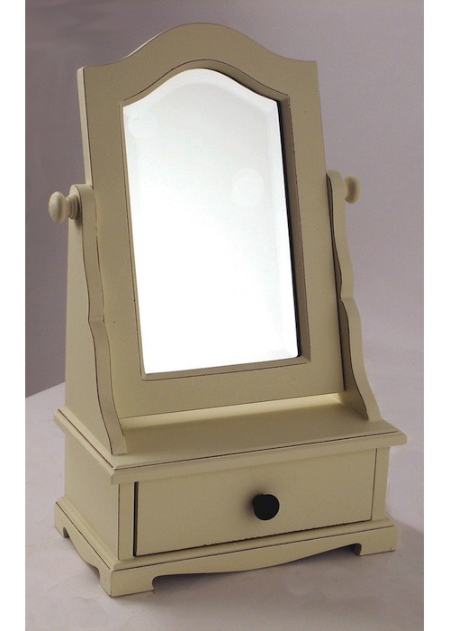 Cream Wooden Dressing Table Mirror