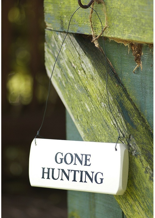 Gone Hunting Sign