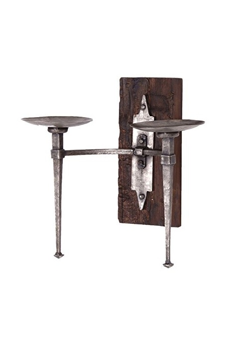 Rustic Double Candle Sconce