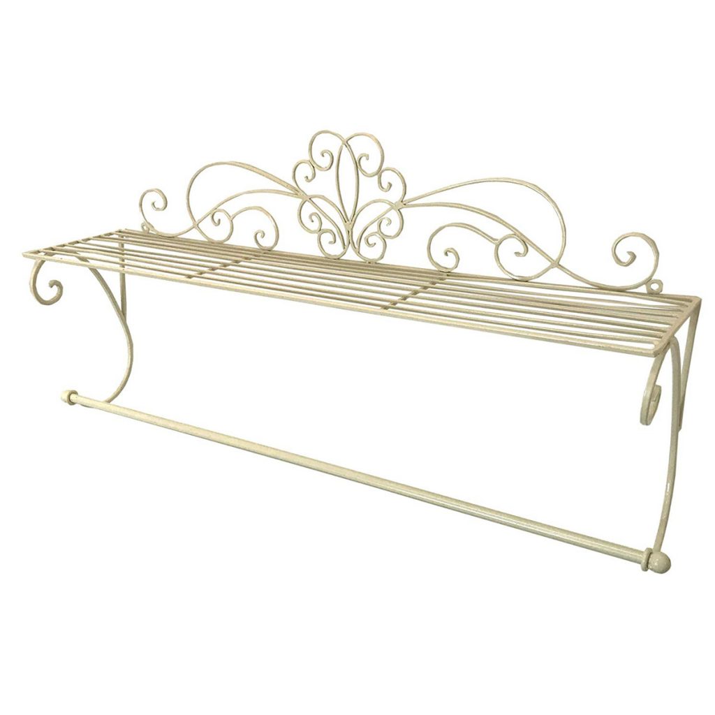 Scroll Design Cream Towel Rail 3