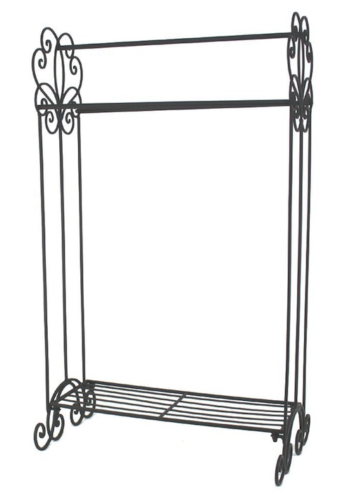 Standing Towel Rail Black 2