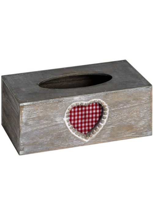 Wooden Heart Tissue Box Cover