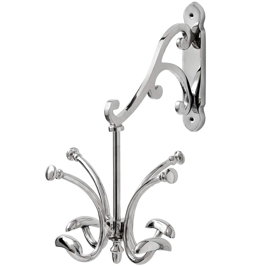 17290 wall mounted hanging chrome silver coat hooks