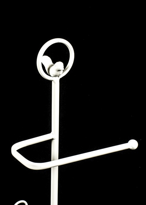 AHL013_3 bird white metal toilet roll holder