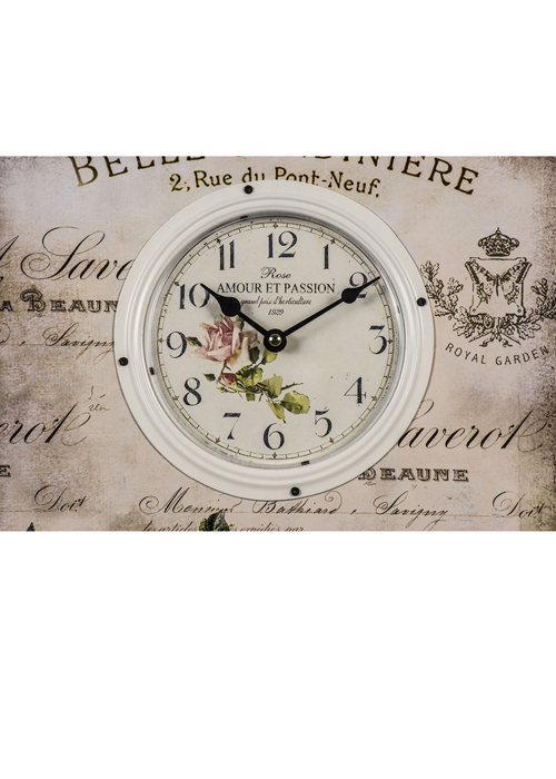 MHG104_4 belle jardiniere floral wall clock