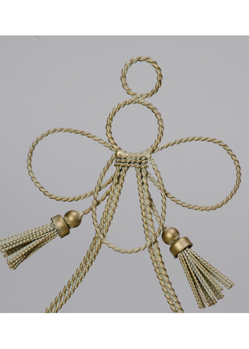 MNX213_2 braided tassel gold clock