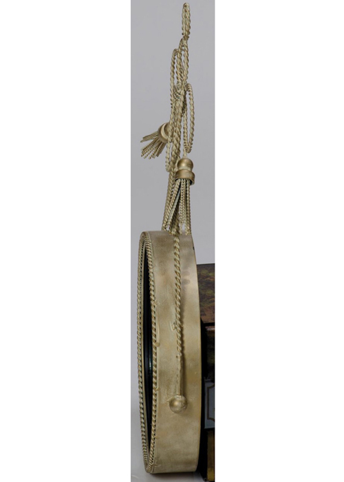 MNX213_3 braided tassel gold clock