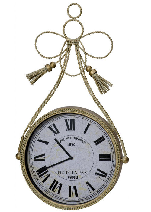 MNX213__1 braided tassel gold clock