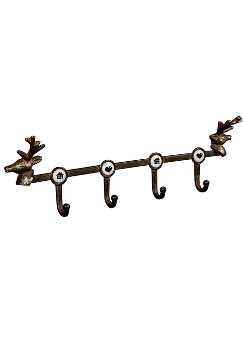 QEL022_ reindeer rustic key hooks