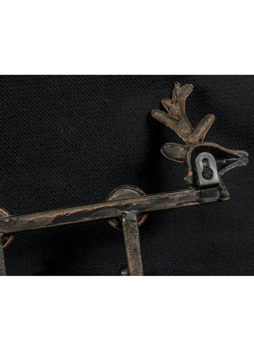 QEL022_5 reindeer rustic key hooks