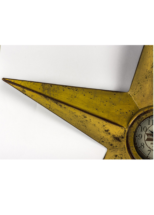 REL013_2_3 star metal wall clock