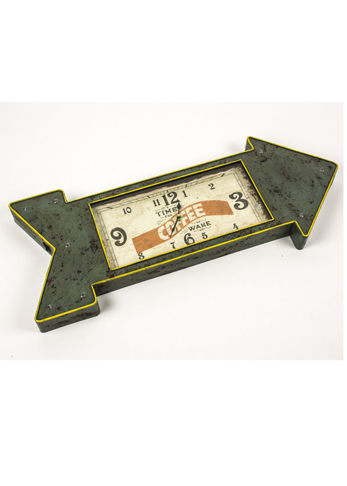 REL015_2 grey metal arrow clock