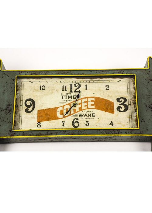 REL015_4 grey metal arrow clock