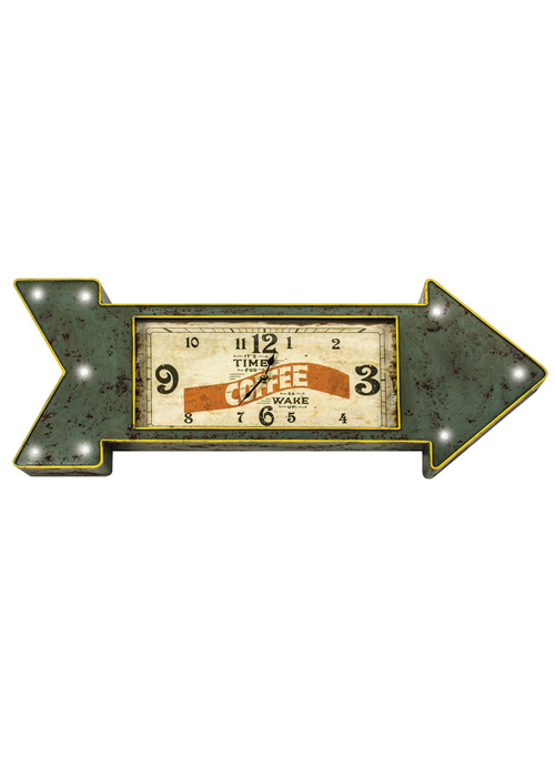 REL015_7 grey metal arrow clock