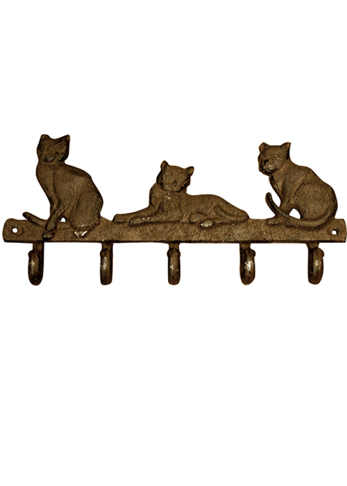 XHD025 rustic metal cat hooks