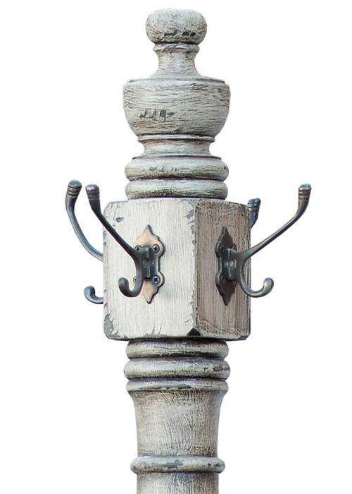 js1021-aw-det1 antique white wooden coat stand