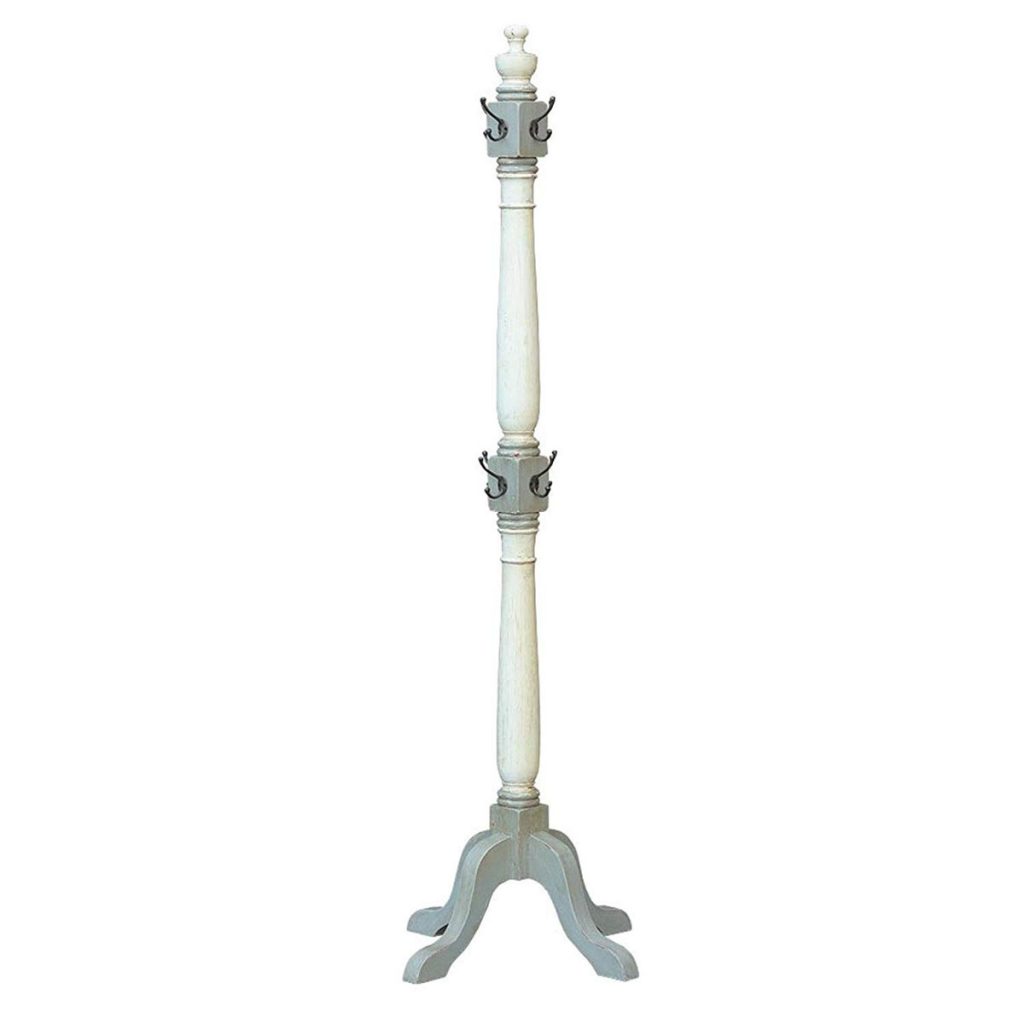 js1021-awgy shabby chic grey white coat stand