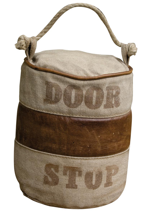 mmh019 canvas leather door stop