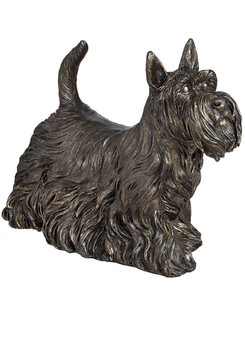 16320 Antique Brown Scottie Dog Ornament