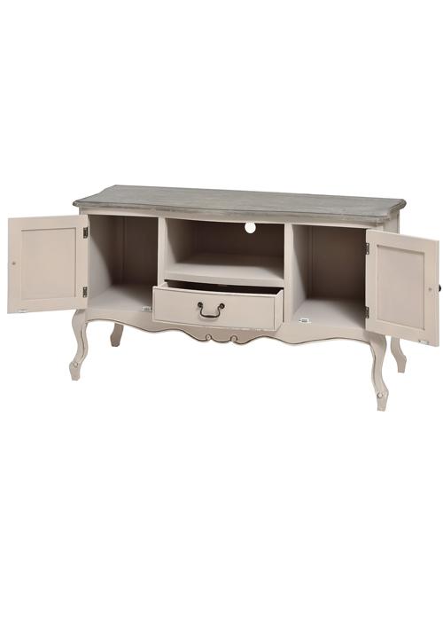 16801-a Country Style Grey Television Stand Cabinet