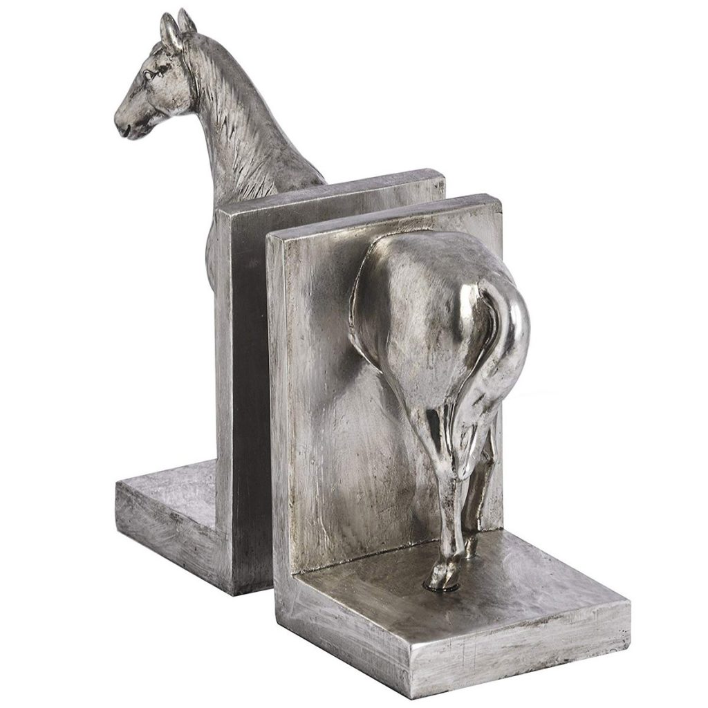 16999-c Silver Grey Colour Horse Pony Bookends