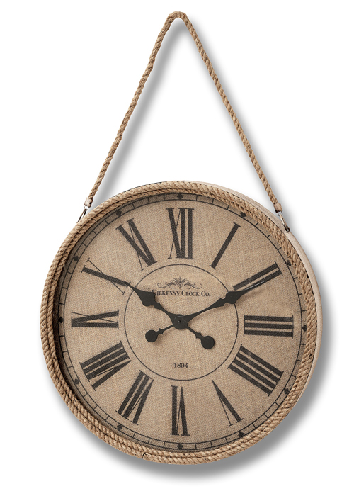 17218 large kilkenny brown rope wall clock