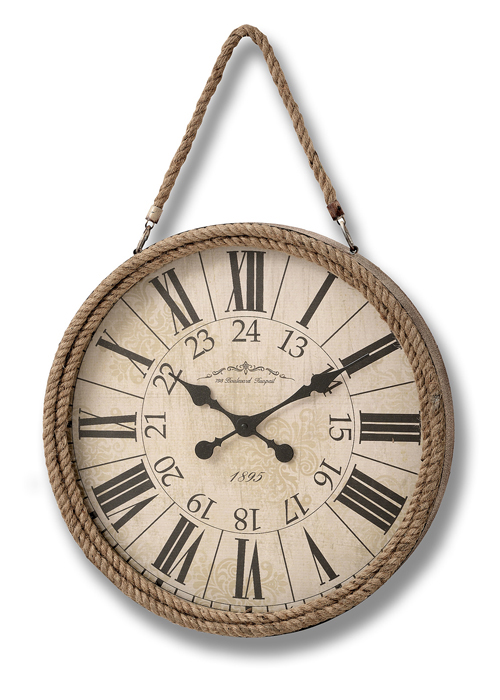 17220 Boulevard Brown Rope Wall Clock