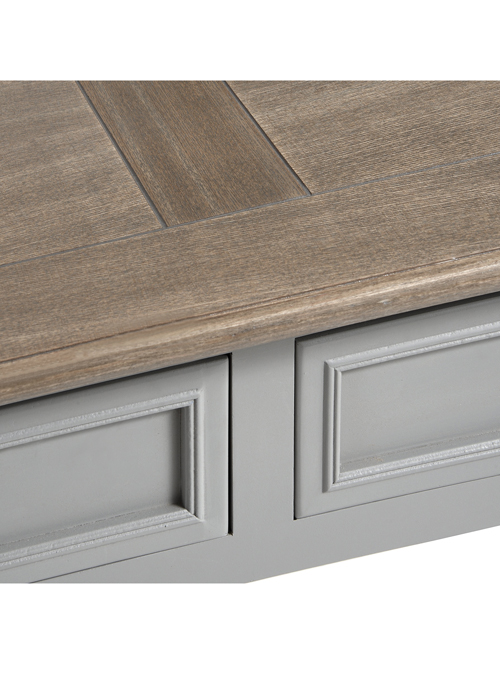 17415-b Elegant Sturdy Ash Grey Bureau Desk