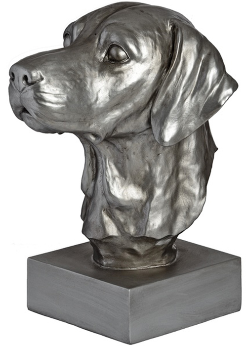 17931 silver labrador dog head ornament