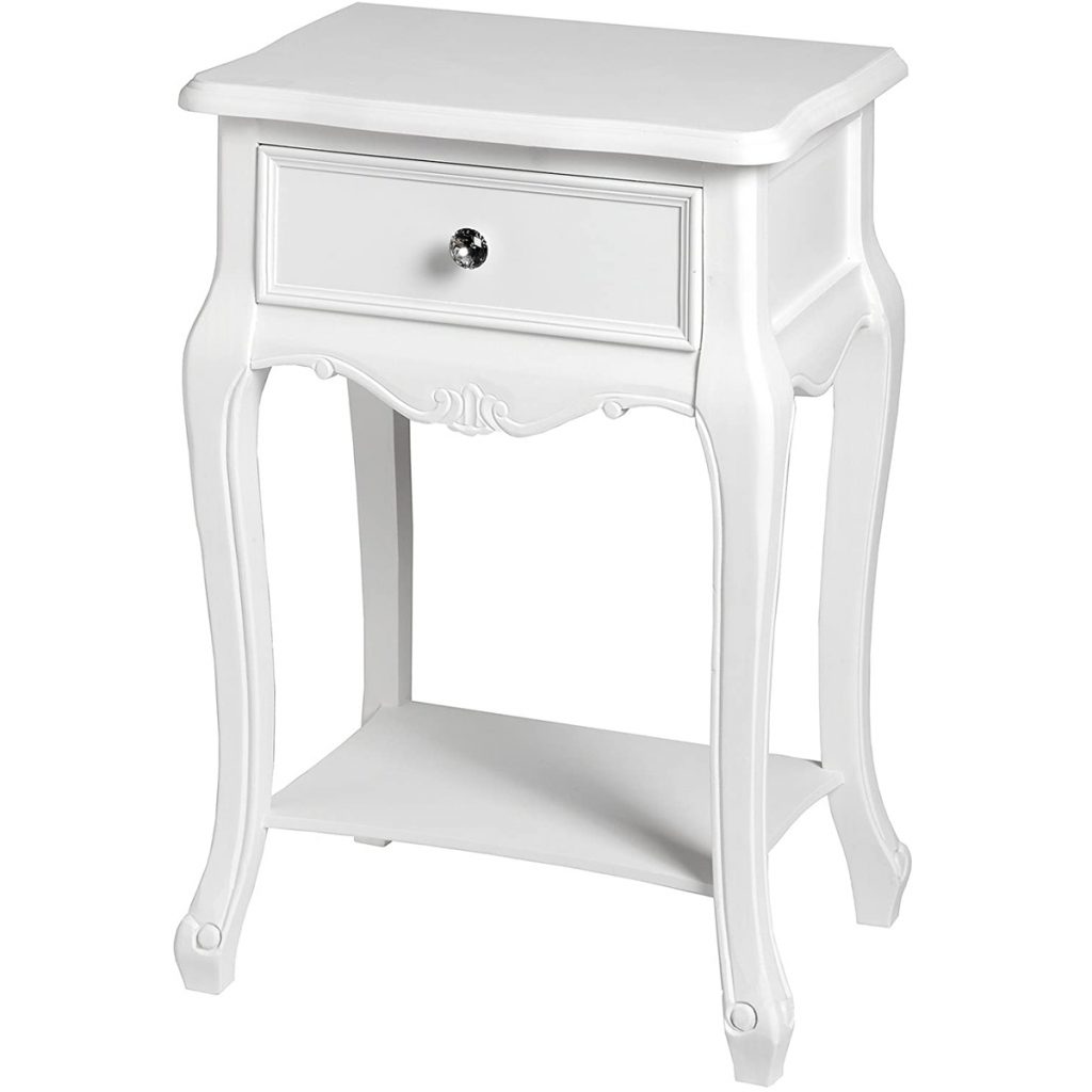 17959 white lamp table