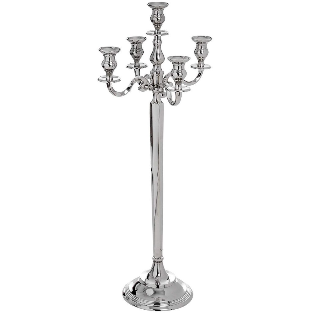 18177-a Extra Large Nickel Centrepiece Candelabra