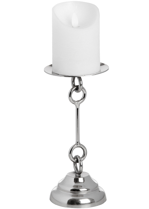 18181 Linked Polished Nickel Candle Holder