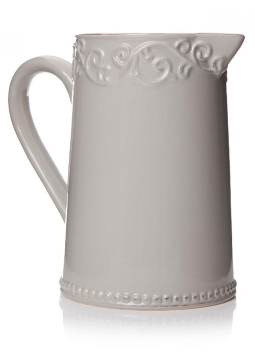 23642_Grey Scroll Ceramic Jug