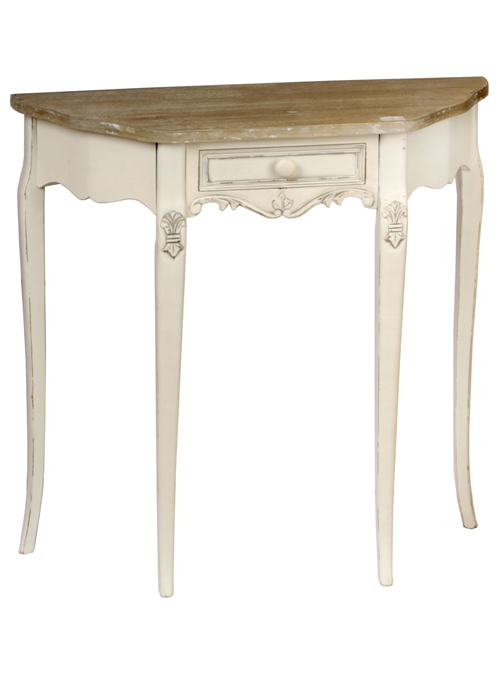 7830 Antique Cream Brown Dressing Curved Table