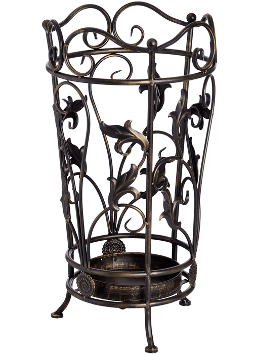 8187 Antique Bronze Ornate Umbrella Stand