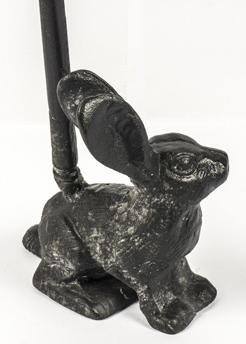 Cast Iron RABBIT HARE DOORSTOP Grey 2