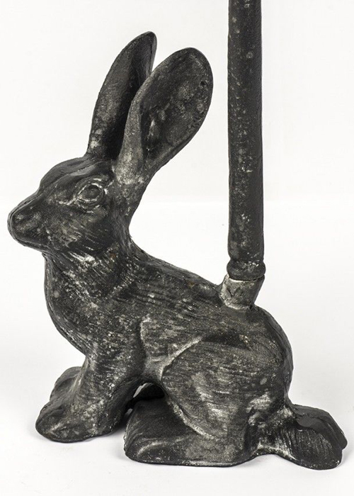 Cast Iron RABBIT HARE DOORSTOP Grey 3