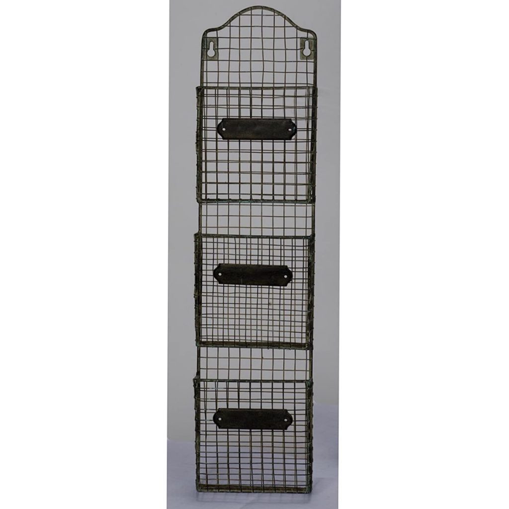 GUD147_1 black wire wall filing letter rack