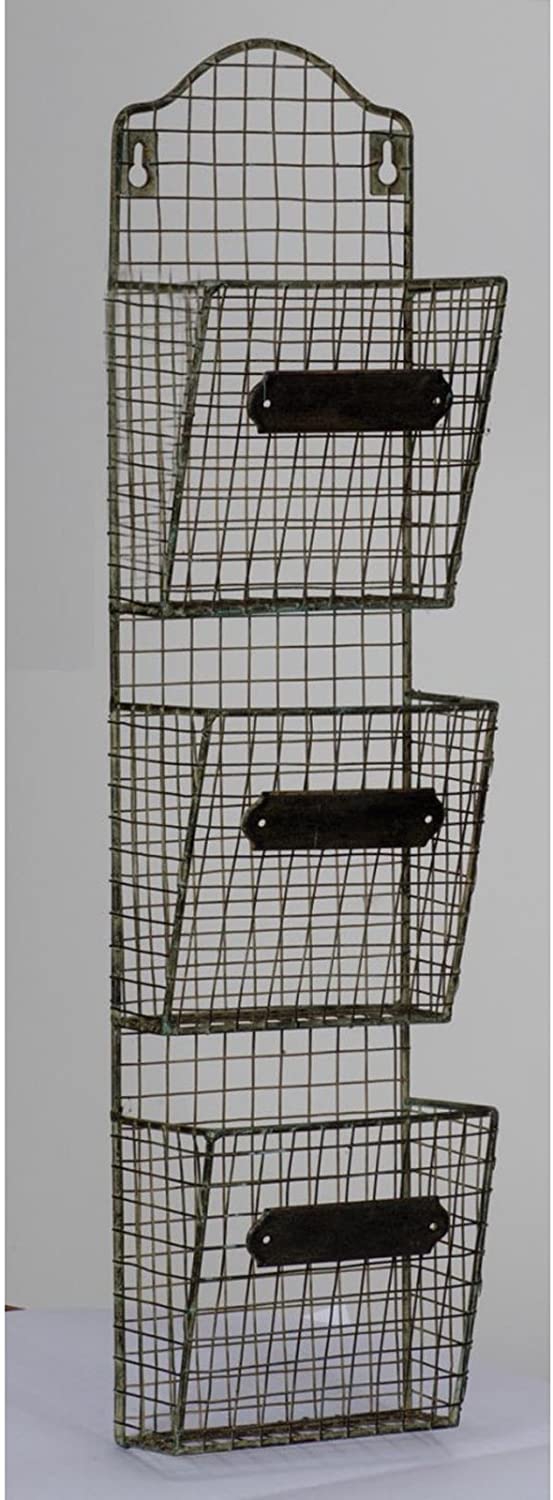 GUD147_2 black wire wall filing letter rack