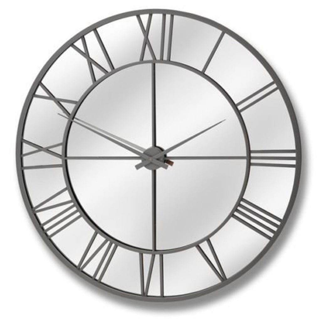 Large OUTDOOR INDOOR Mirrored Glass Clock a