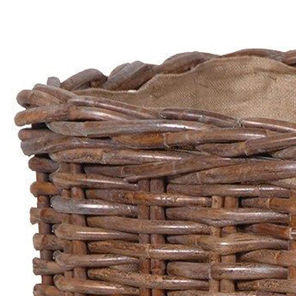 Large Sturdy Lined Basket Brown 2