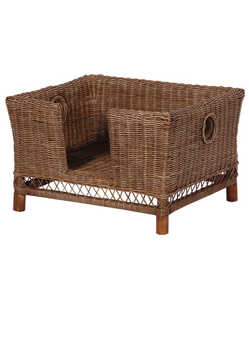 NWW038 natural wicker dog bed basket