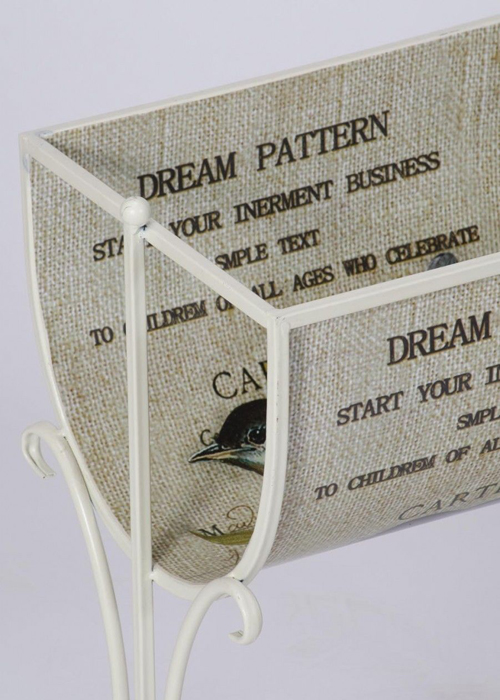 Shabby Chic Magazine Newspaper Rack Cream